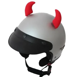 Must-Have Uši na helmu Růžky červené