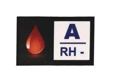 Bezpečná Platba Nálepka s krevní skupinou A RH-