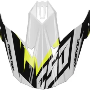 Kšilt pro přilbu Cassida Cross Cup Two černo-bílo-šedo-fluo žlutý Nejlepší Volba