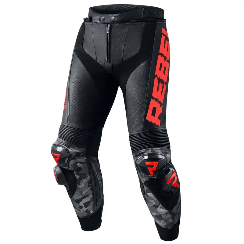 Cenový Hit Kalhoty na motorku Rebelhorn Rebel černo-fluo červené výprodej