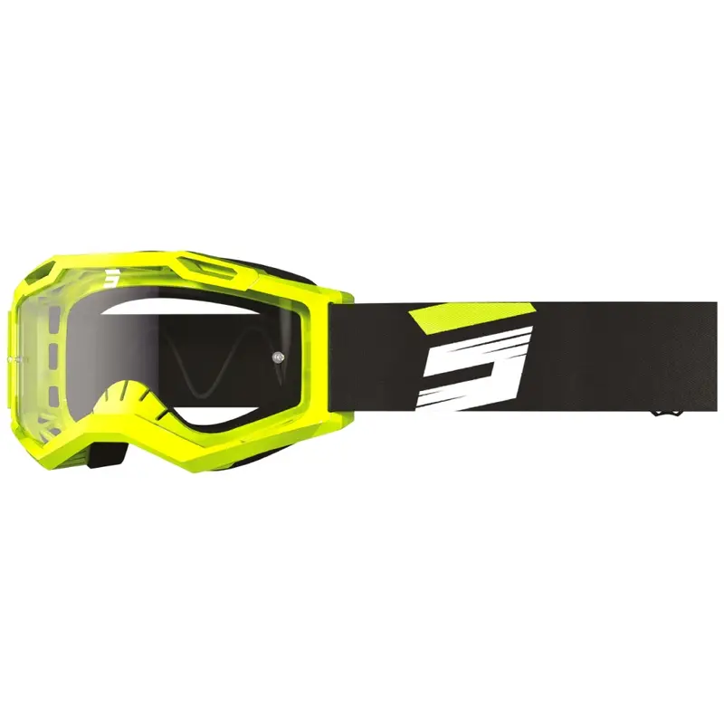 Motokrosové brýle Shot Assault 2.0 Claw fluo žlutý s čirým plexi Levný