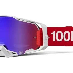 Hit Sezóny Motokrosové brýle 100% ARMEGA Corbin červené s modrým plexi