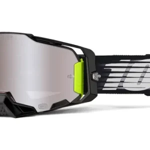 Cenově Výhodný Motokrosové brýle 100% ARMEGA Lightspeed se stříbrným HIPER plexi