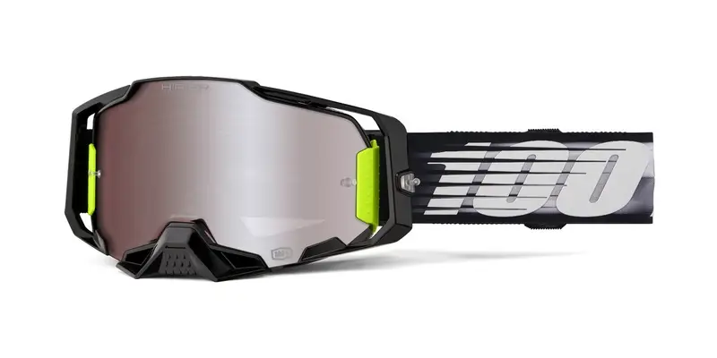 Cenově Výhodný Motokrosové brýle 100% ARMEGA Lightspeed se stříbrným HIPER plexi