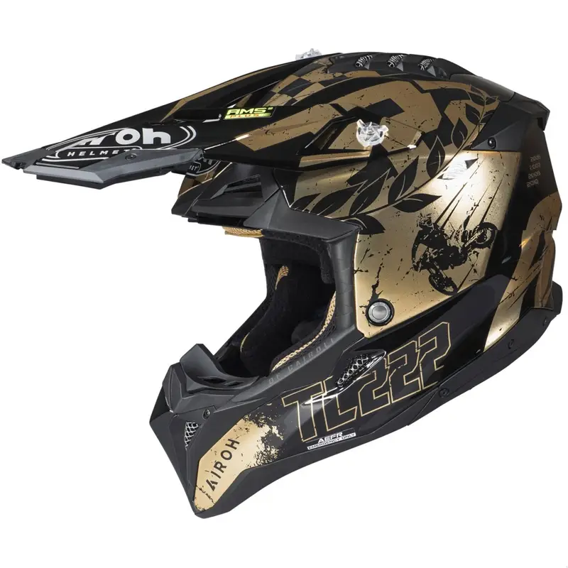 Výprodej Motokrosová helma Airoh Aviator 3.0 "TC 222 THE LEGEND" černo-zlatá