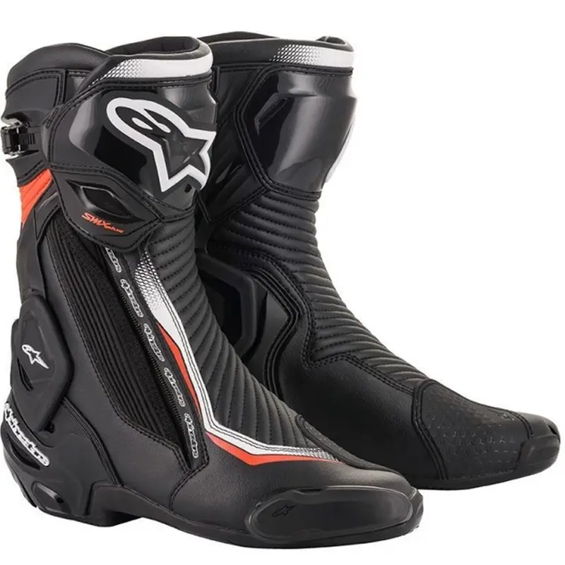 Boty na motorku Alpinestars SMX Plus 2 černo-bílo-fluo červené Aktuální