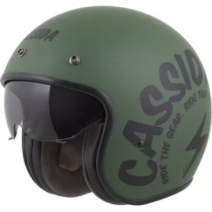 Otevřená helma na motorku Cassida Oxygen 2.0 Gear matná zeleno-černá Koupit Online