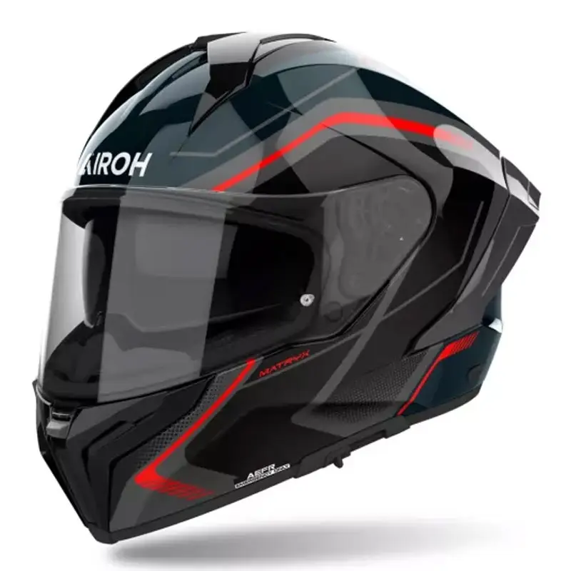 Integrální helma na motorku Airoh MATRYX Wide černo-šedo-červená Nejlepší Volba