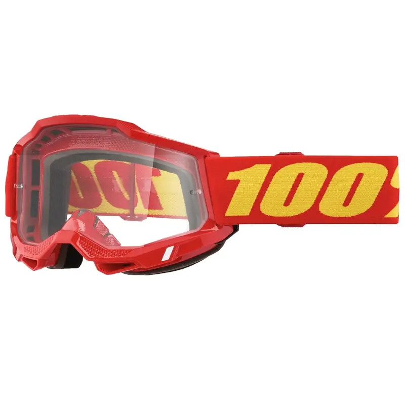 Dětské motokrosové brýle 100% ACCURI 2 červené s čirým plexi Koupit Online