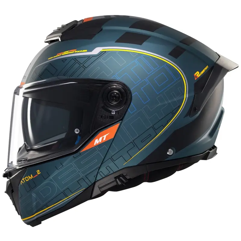 Výklopná helma na motorku MT Atom 2 SV Destiny matná zeleno-černá Akce