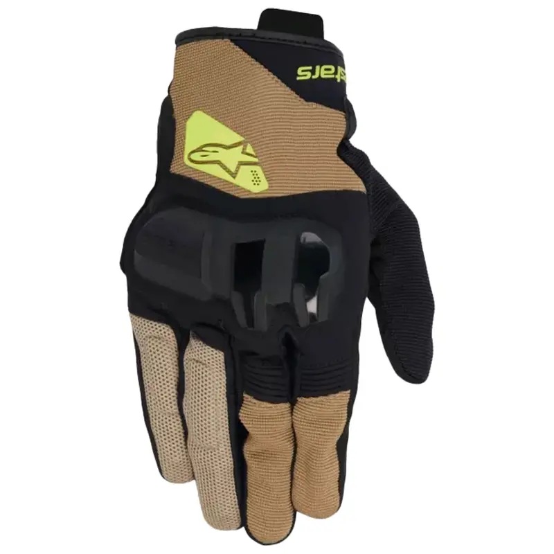 Značkový Rukavice na motorku Alpinestars Chrome V2 tmavě khaki-černo-žluté