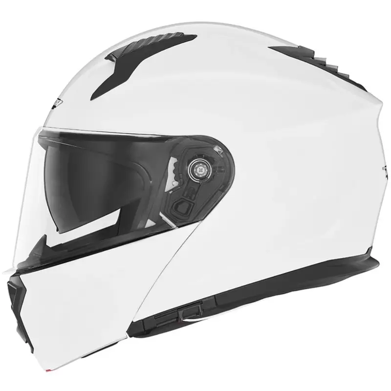 Vyklápěcí helma na motorku NOX N968 perleťově bílá Originální