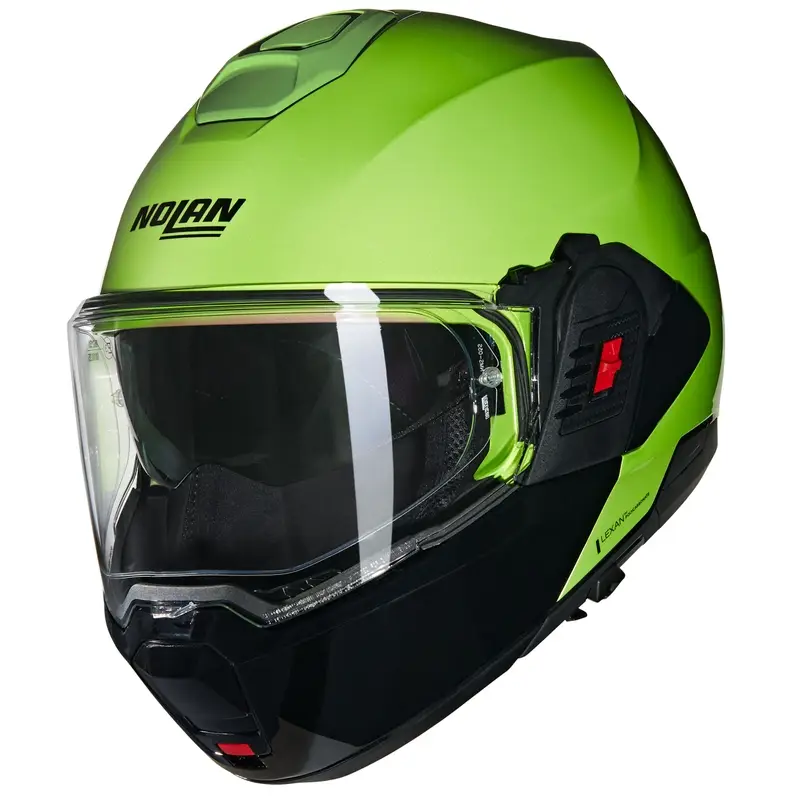 Sleva Překlápěcí helma na motorku Nolan N120-1 Mivedi N-COM 329 zeleno-černá