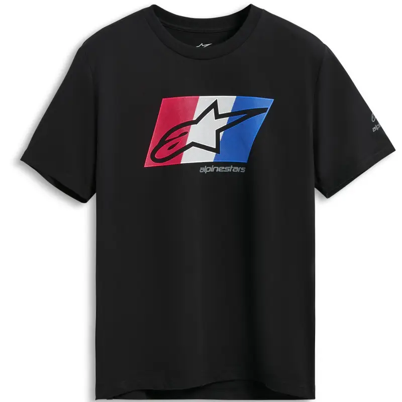 Časově Omezené Tričko Alpinestars Global CSF černo-červeno-bílo-modré