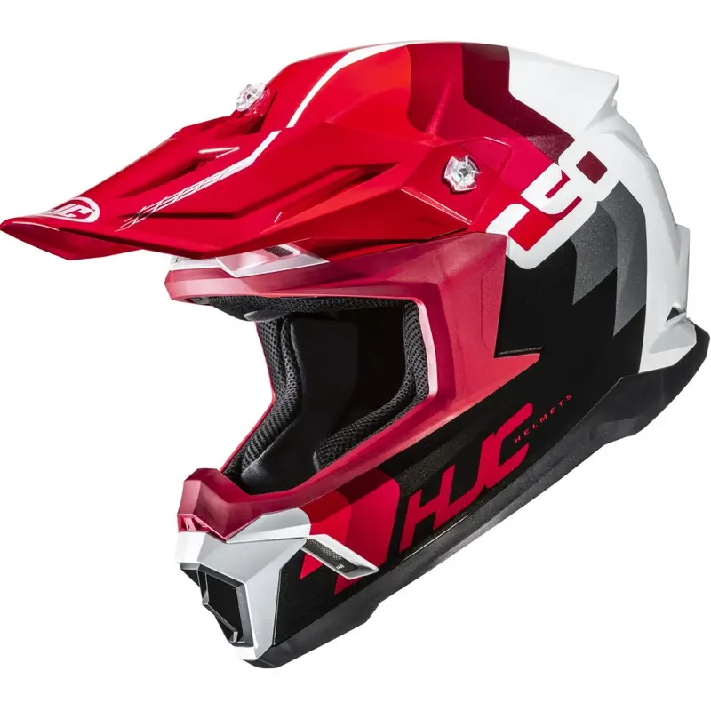 Motokrosová helma HJC C50 Primal MC1 černo-červeno-bílá Jen Po Omezenou Doba