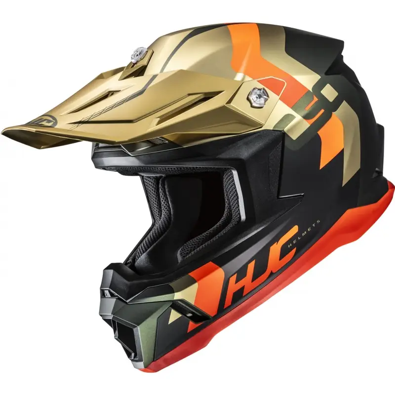 Motokrosová helma HJC C50 Primal MC6HSF černo-zlato-oranžová Vysoce Kvalitní