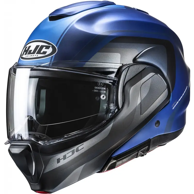 Překlápěcí helma na motorku HJC F100 Reff MC2SF modro-šedá Sleva