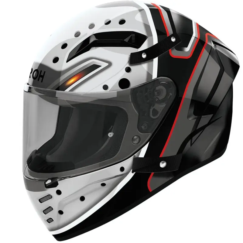 Integrální helma na motorku Airoh CONNOR Masker lesklá šedo-černá Must-Have