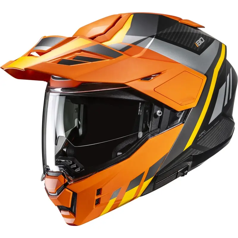 Výklopná helma na motorku HJC i80 Imes MC3H černo-šedo-oranžová Značkový