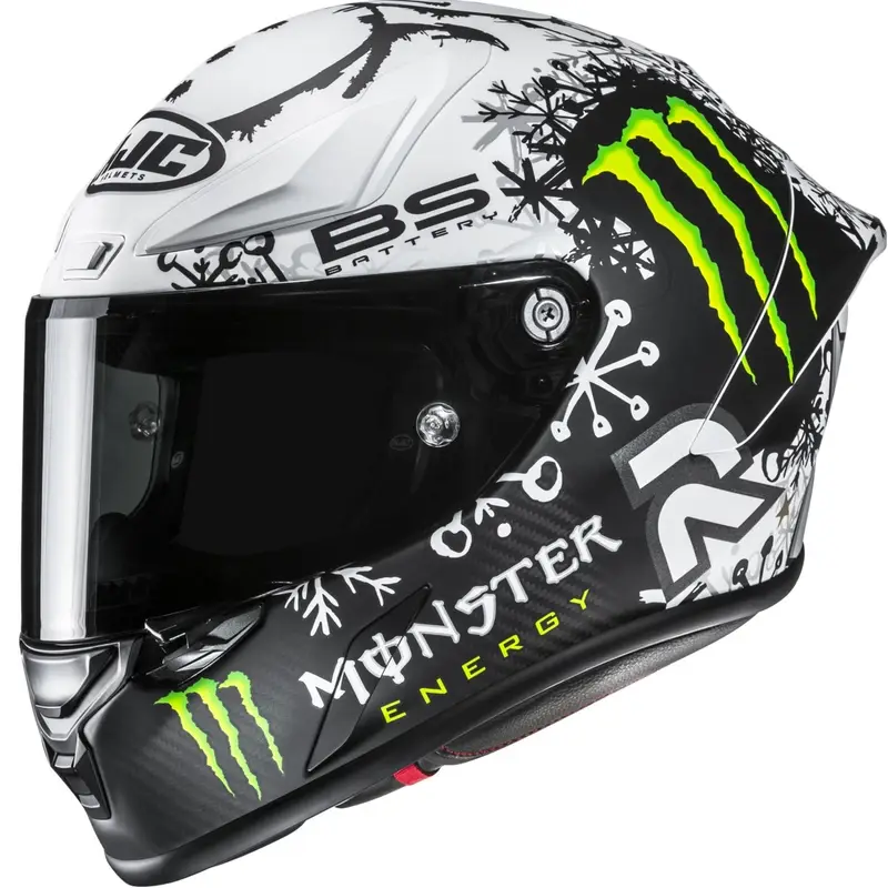 Tovární Cena Integrální helma na motorku HJC RPHA 1 V2 CARBON Snow Diablo MC10SF černo-bílá