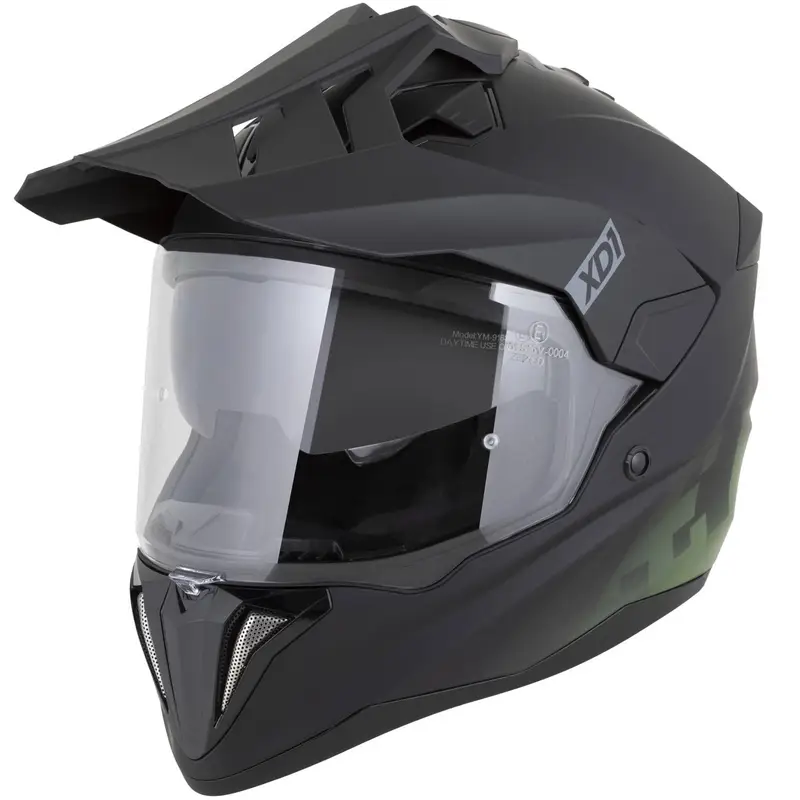 Výprodej Enduro helma na motorku ZED XD1 matná černo-tmavě zelená