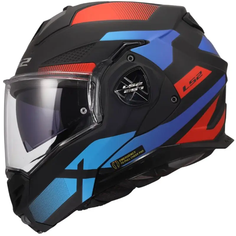 Překlápěcí helma na motorku LS2 FF901 Advant X Nova matná černo-červeno-modrá Nejlepší Volba