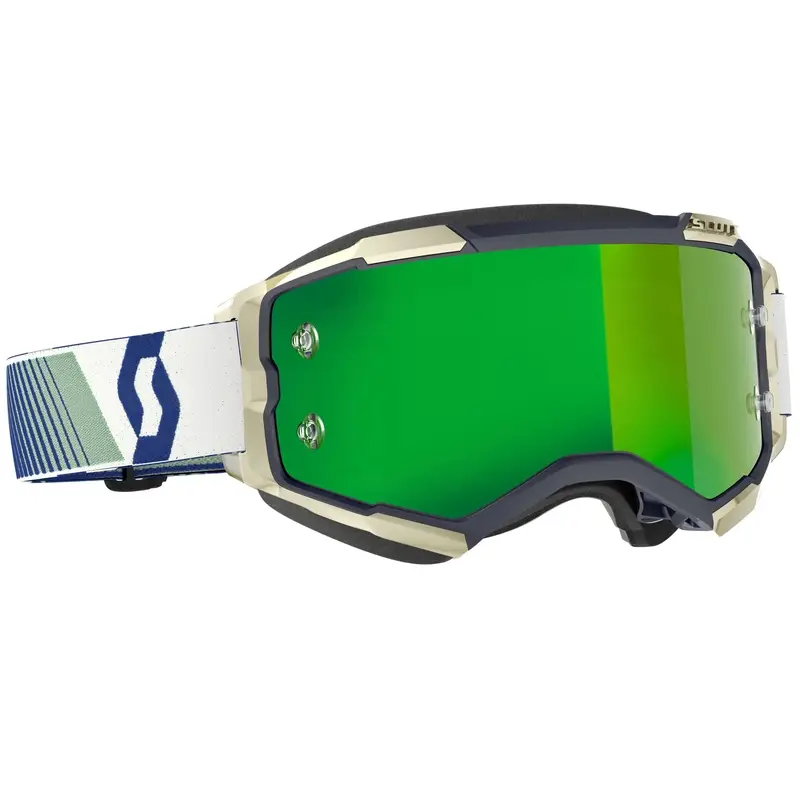 Motokrosové brýle SCOTT Fury CH modro-zelené s zeleným zrcadlovým plexi Koupit Online