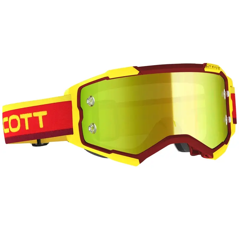 Motokrosové brýle SCOTT Fury CH červeno-žluté se žlutým zrcadlovým plexi Top Prodej