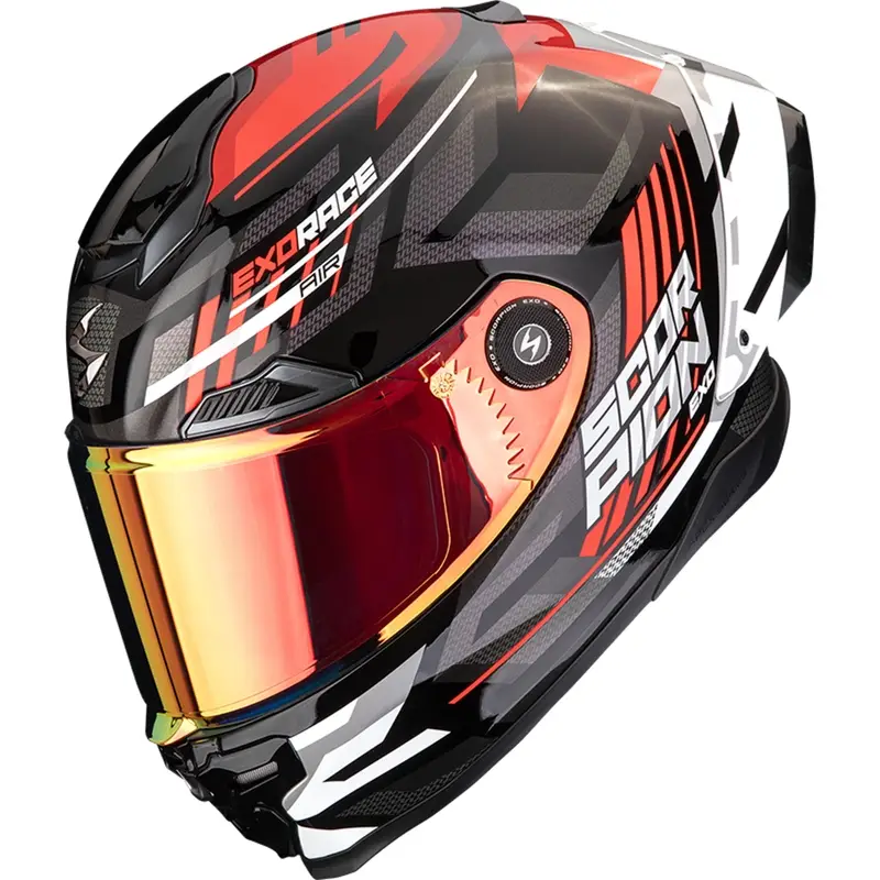 Ověřený Integrální helma na motorku Scorpion EXO-RACE Air Kobra FIM2 černo-červená