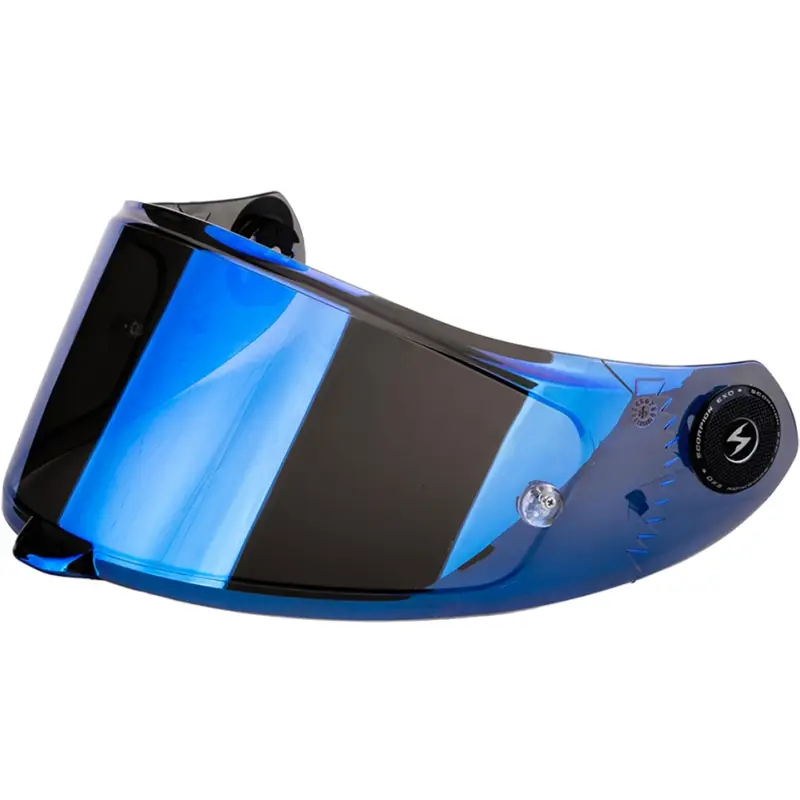 Ověřený Plexi Scorpion KDS-F-04 pro helmy EXO-RACE Air zrcadlově modré