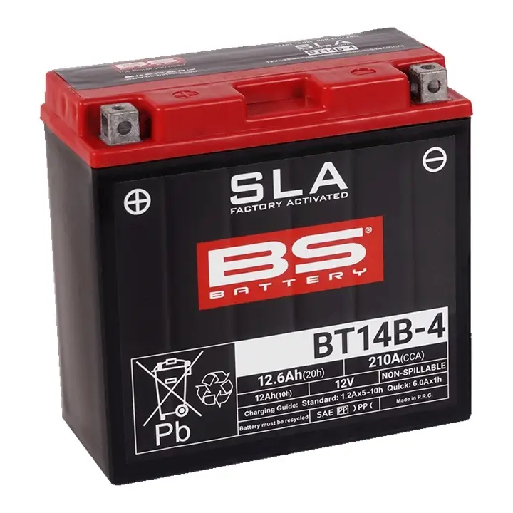 Továrně aktivovaná motocyklová baterie BS-BATTERY SLA - II. jakost Speciální Cena