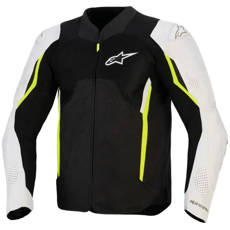 Bunda na motorku Alpinestars AST V3 Air bílo-fluo žluto-černá Akce