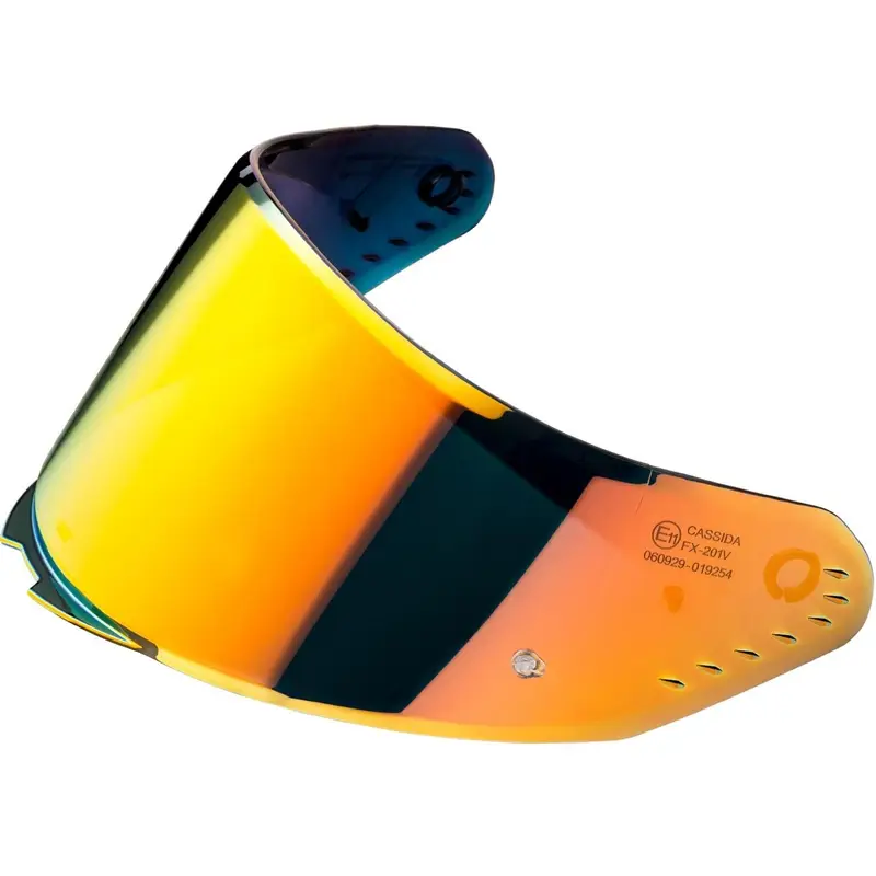 Aktuální Plexi pro helmy Cassida AERO s přípravou pro Pinlock REVO zrcadlově oranžové