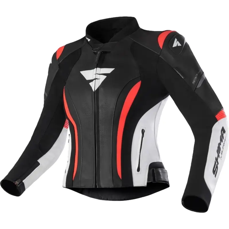 Dámská bunda na motorku Shima Miura 2.0 černo-bílo-fluo červená Dokud Zásoby Vydrží