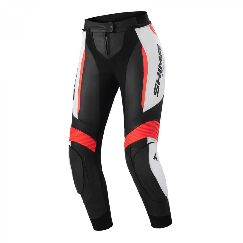 Přímo Od Výrobce Dámské kalhoty na motorku Shima Miura 2.0 černo-bílo-fluo červené