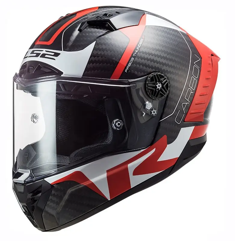 Super Cena Integrální přilba na motorku LS2 FF805 Thunder C Racing1 černo-bílo-červená