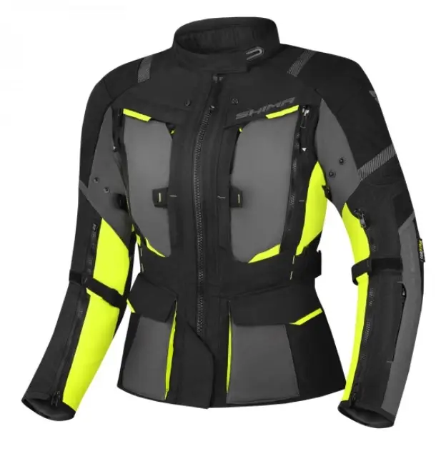 Dámská bunda na motorku Shima Hero 2.0 černo-šedo-fluo žlutá Cenová Bomba