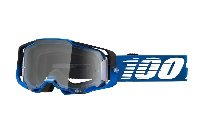 Sleva Motokrosové brýle 100% ARMEGA Rockchuck tmavě modré (čiré plexi)