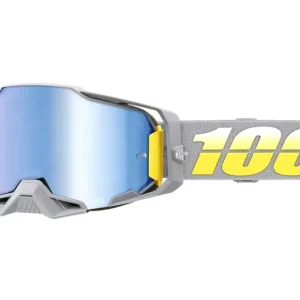 Motokrosové brýle 100% ARMEGA Complex žluto-šedé (modré plexi) Nová Kolekce