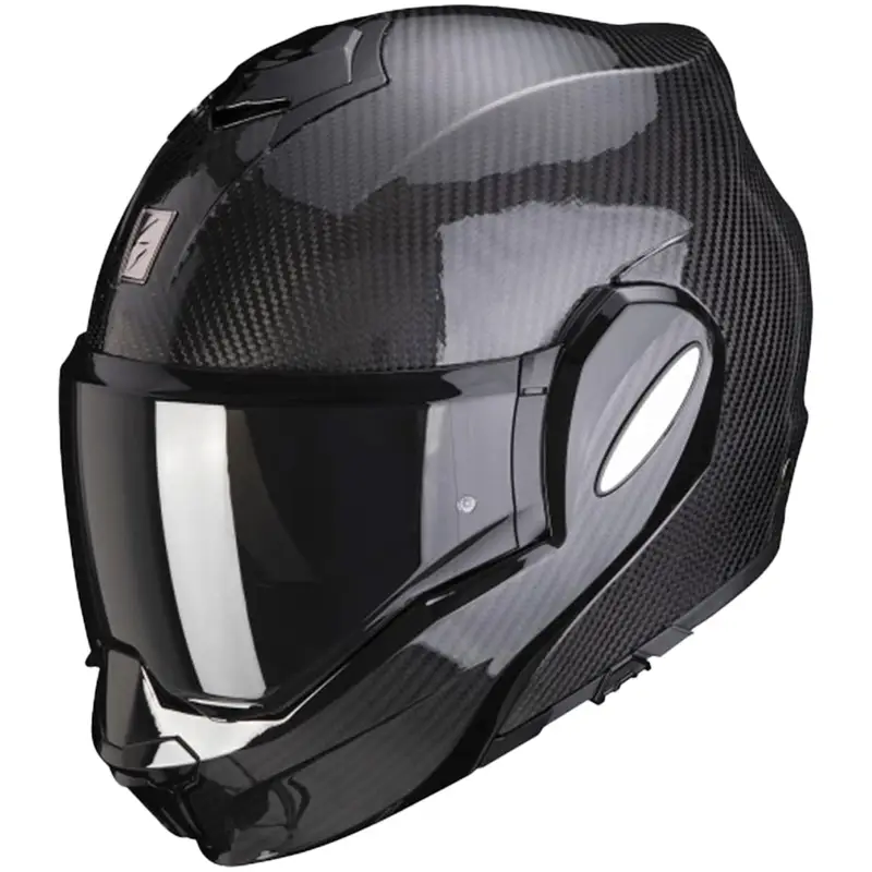 Překlápěcí přilba Scorpion EXO-TECH EVO Carbon černá lesklá Poslední Šance