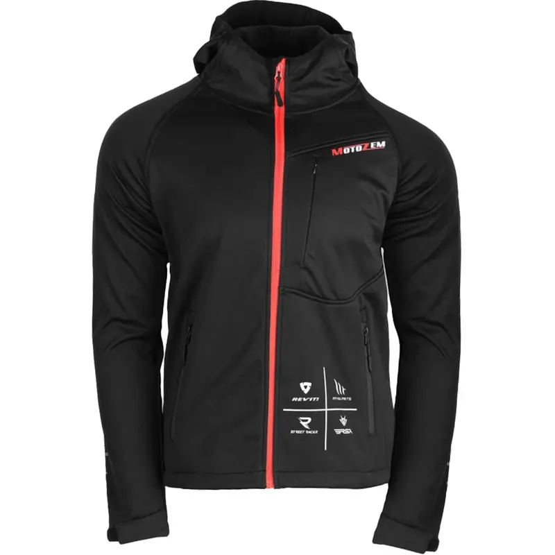 Vysoce Kvalitní Softshellová bunda MotoZem Racing Team černo-červená