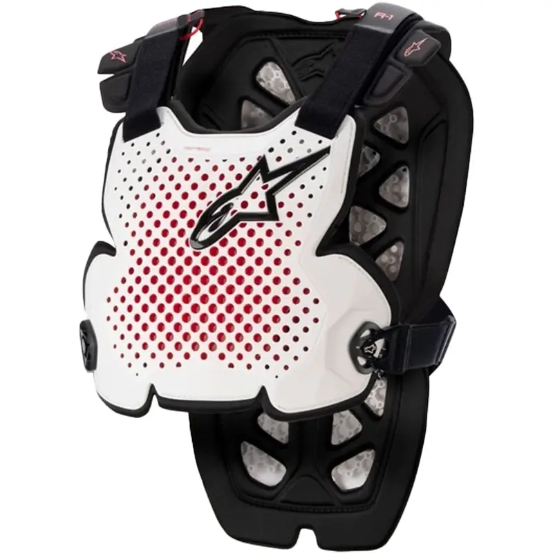 Chránič hrudníku Alpinestars A-1 PRO bílo-černo-červený Ověřený