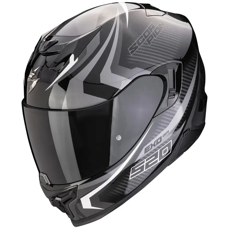 Integrální helma na motorku Scorpion EXO-520 EVO AIR TERRA černo-stříbrno-bílá výprodej Oblíbený