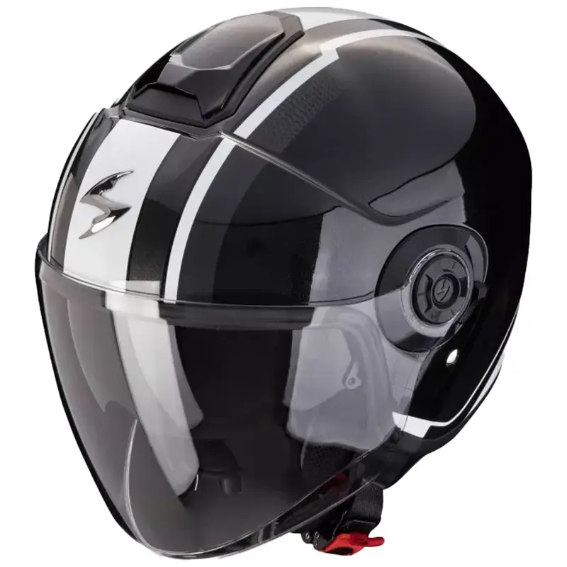 Otevřená helma na motorku Scorpion EXO-CITY II VEL metalická černo-bílá výprodej Sezónní Sleva