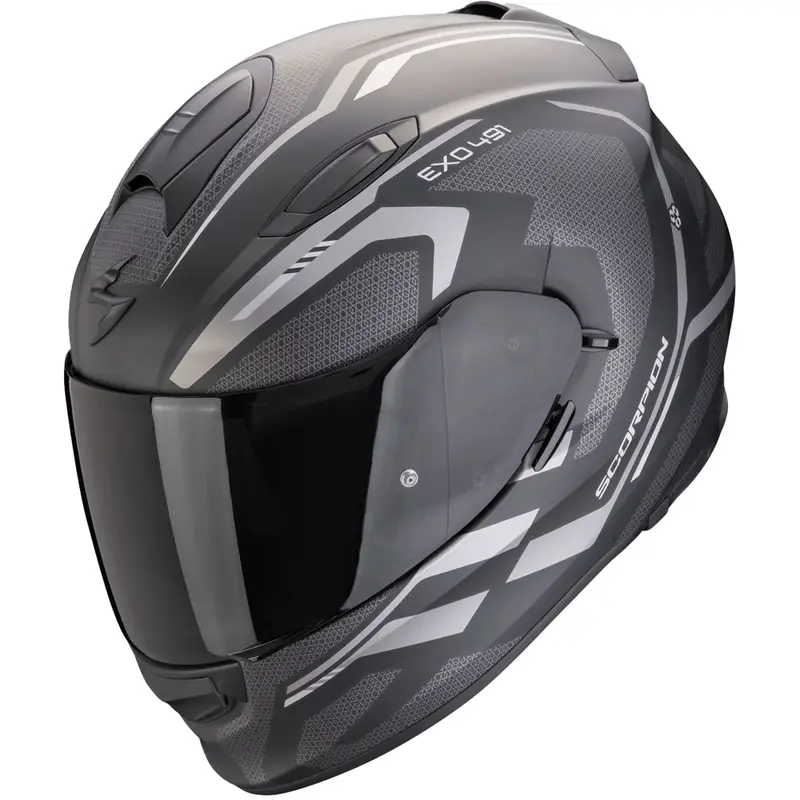 Integrální helma na motorku Scorpion EXO-491 KRIPTA matná černo-stříbrná Cenově Výhodný