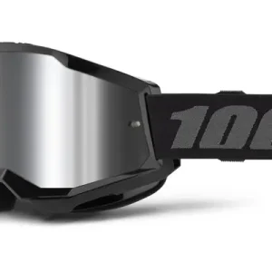 Cenový Hit Motokrosové brýle 100% STRATA 2 New černé (stříbrné plexi)