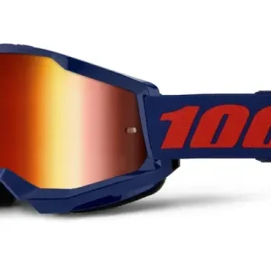 Jen Po Omezenou Doba Motokrosové brýle 100% STRATA 2 New modré (červené plexi)