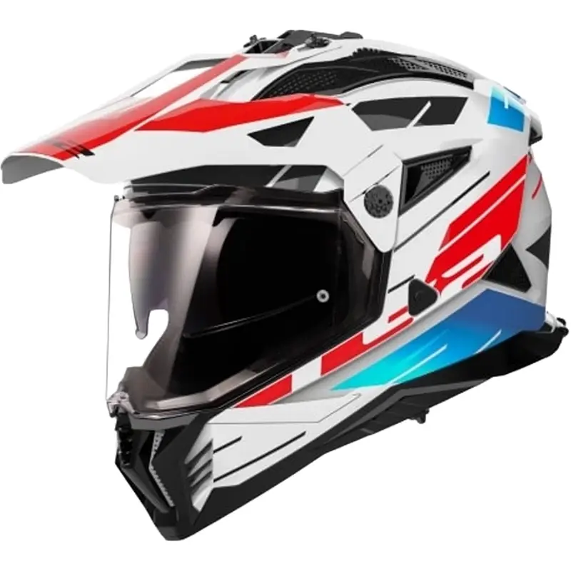 Enduro helma na motorku LS2 MX702 PIONEER II NAMIB bílo-modro-červená Nakupujte Hned