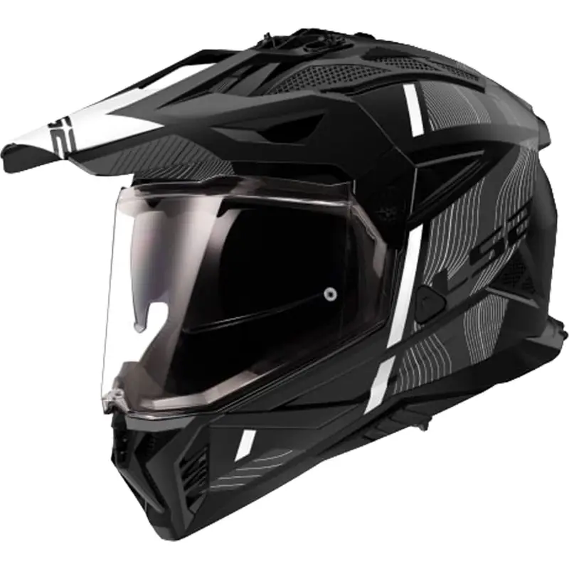 Enduro helma na motorku LS2 MX702 PIONEER II HILL matná černo-bílá Ihned K Objednání