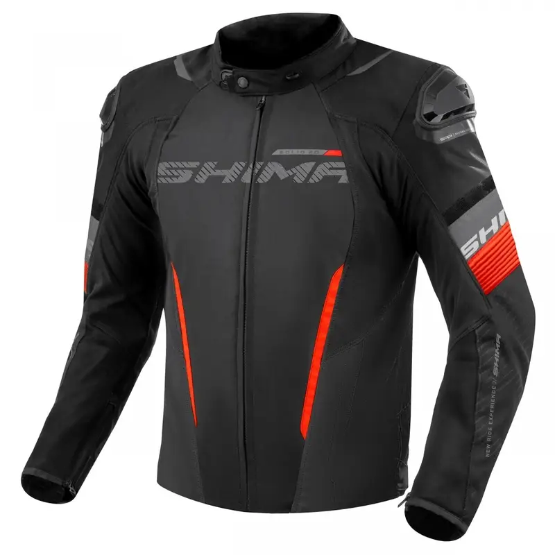 Bunda na motorku Shima Solid 2.0 černo-červená Dokud Zásoby Vydrží